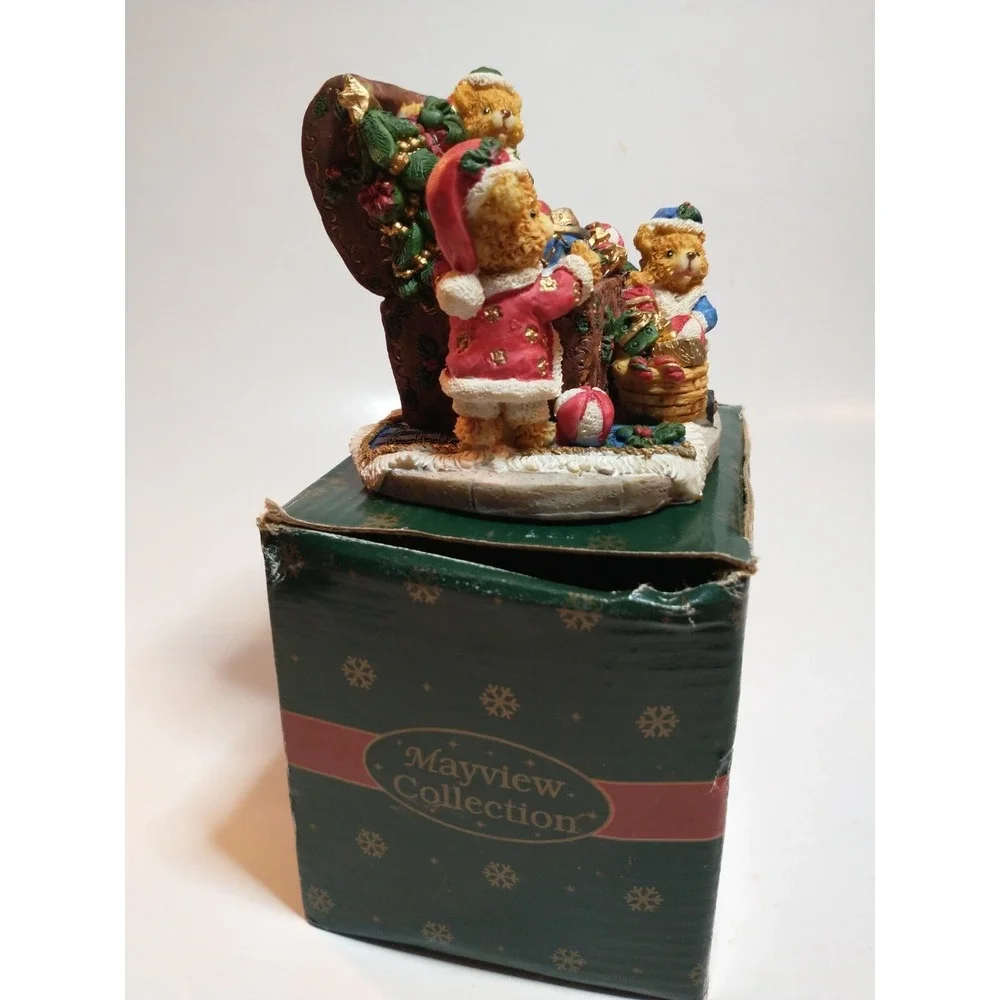 Christmas Bear Mayview Collection Resin Figurine Holiday Toys And Decor
